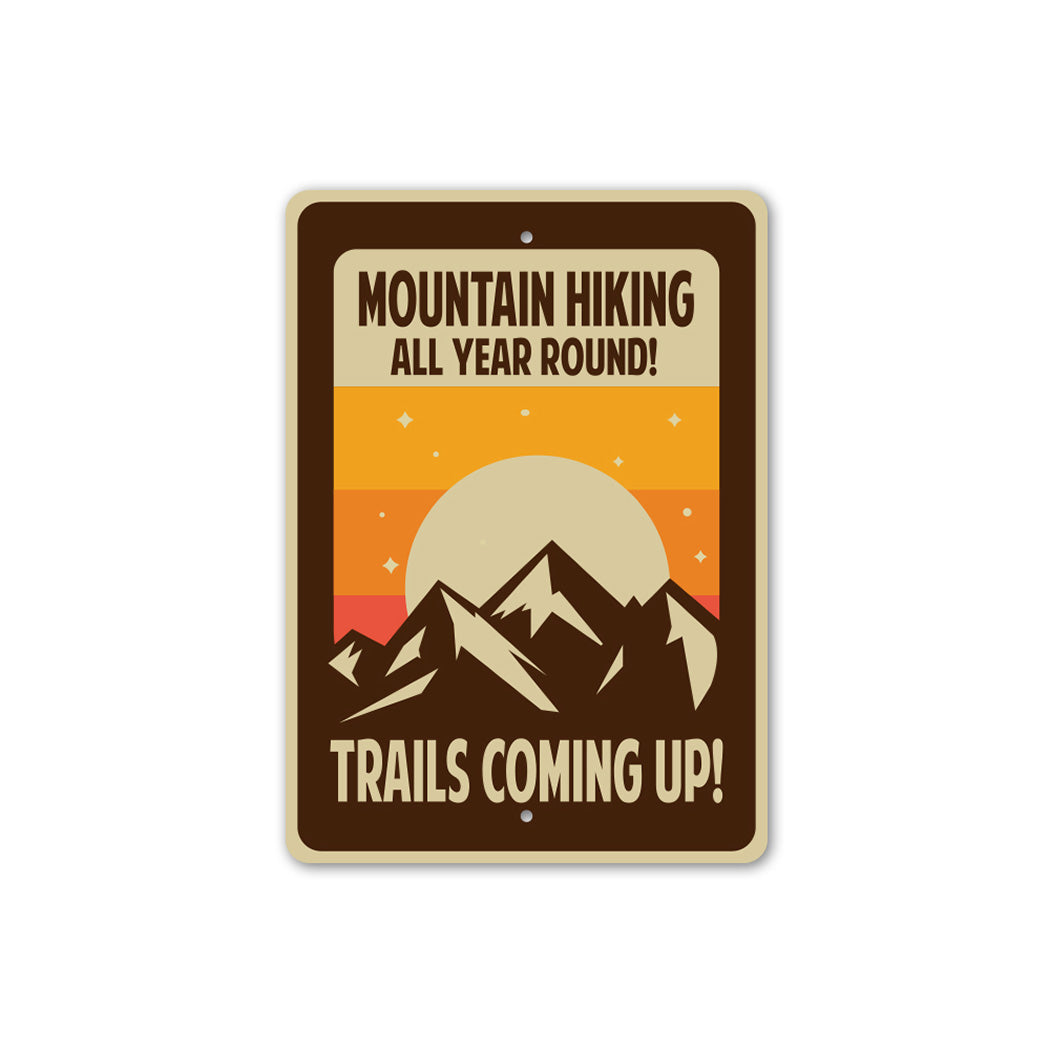 Retro Hiking Trail Location Sign
