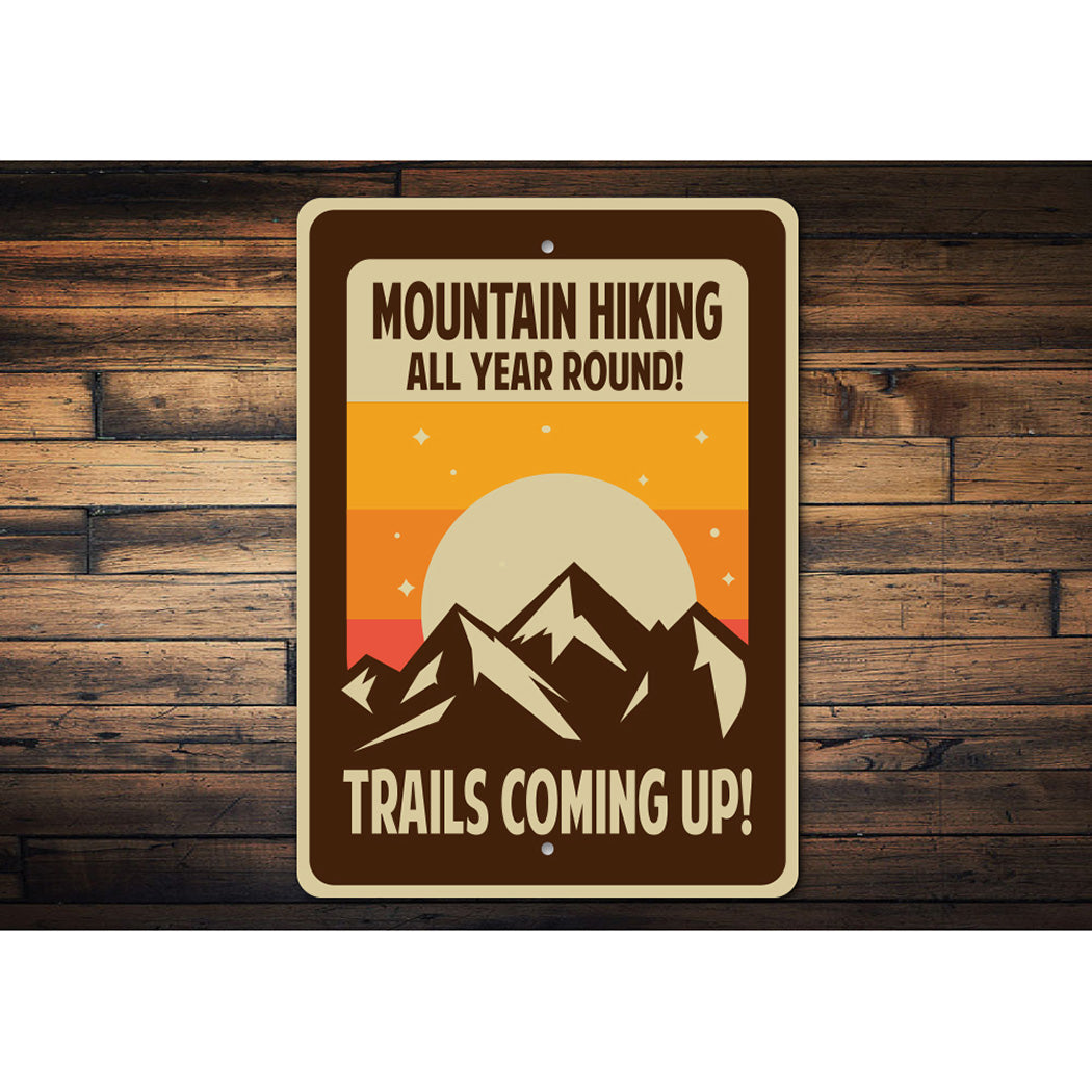 Retro Hiking Trail Location Sign