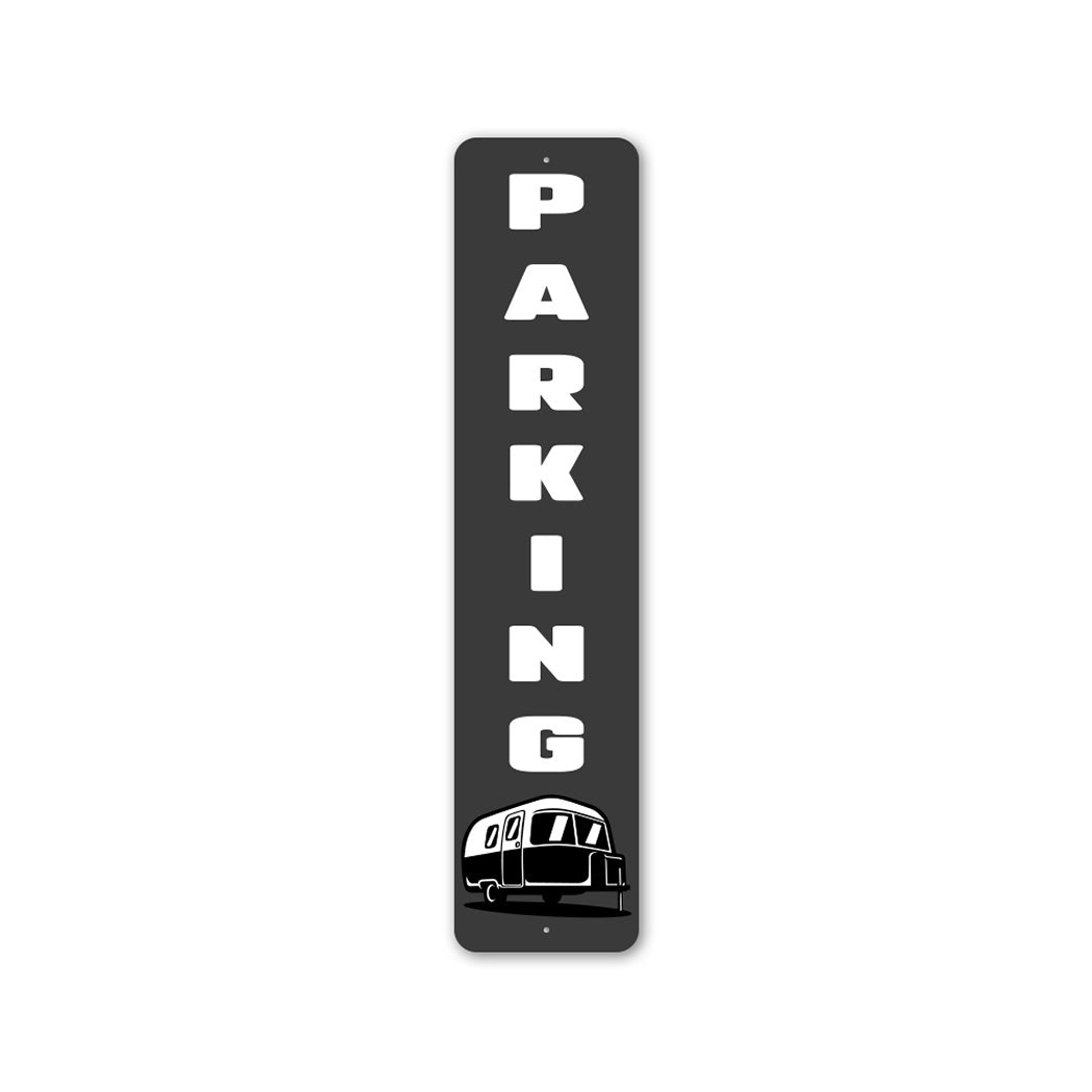 Camper Parking Vertical Metal Sign