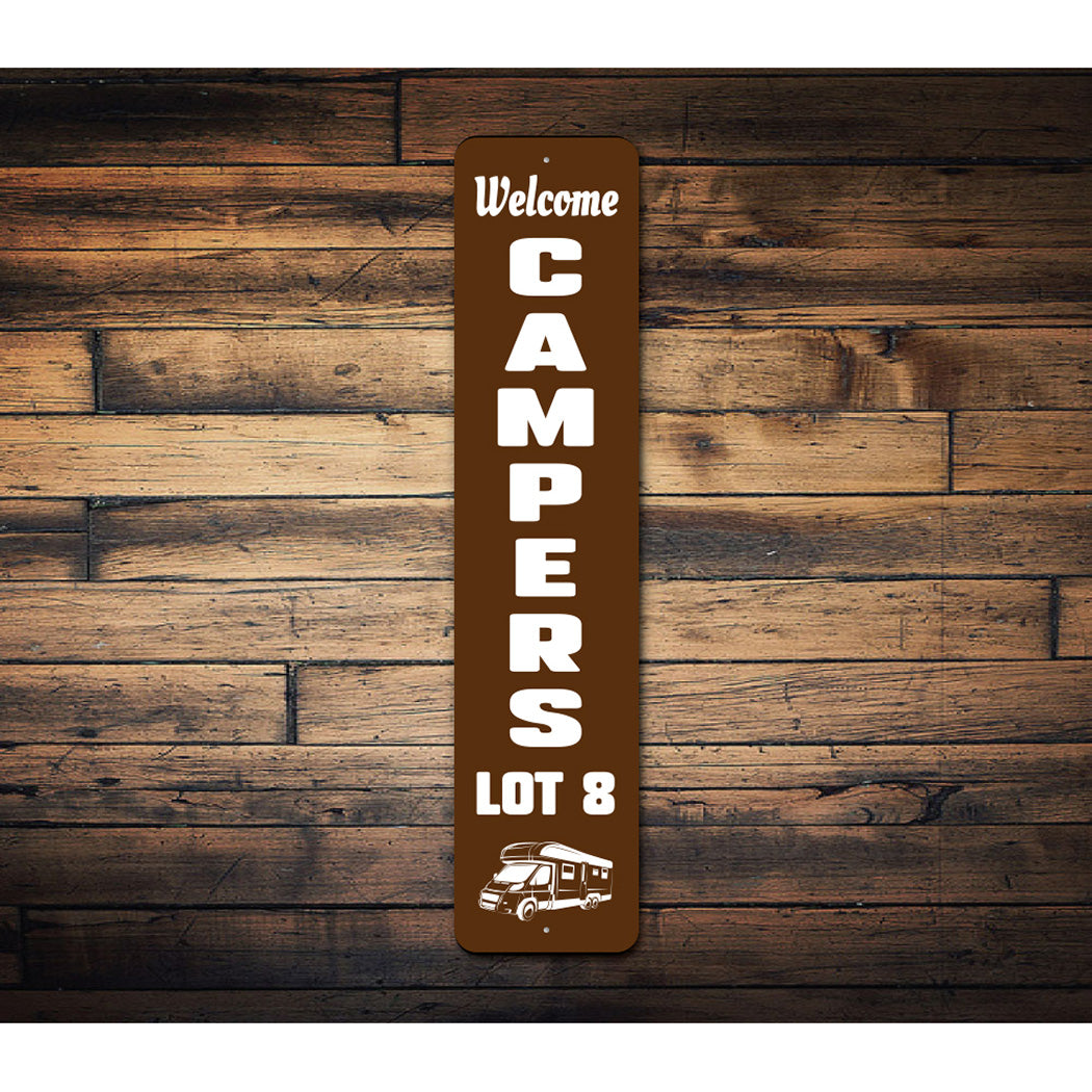 Camper Lot Number Sign