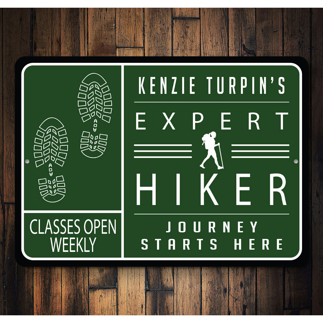 Expert Hiking Advice Sign