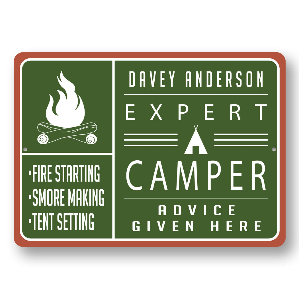 Expert Camping Advice Sign