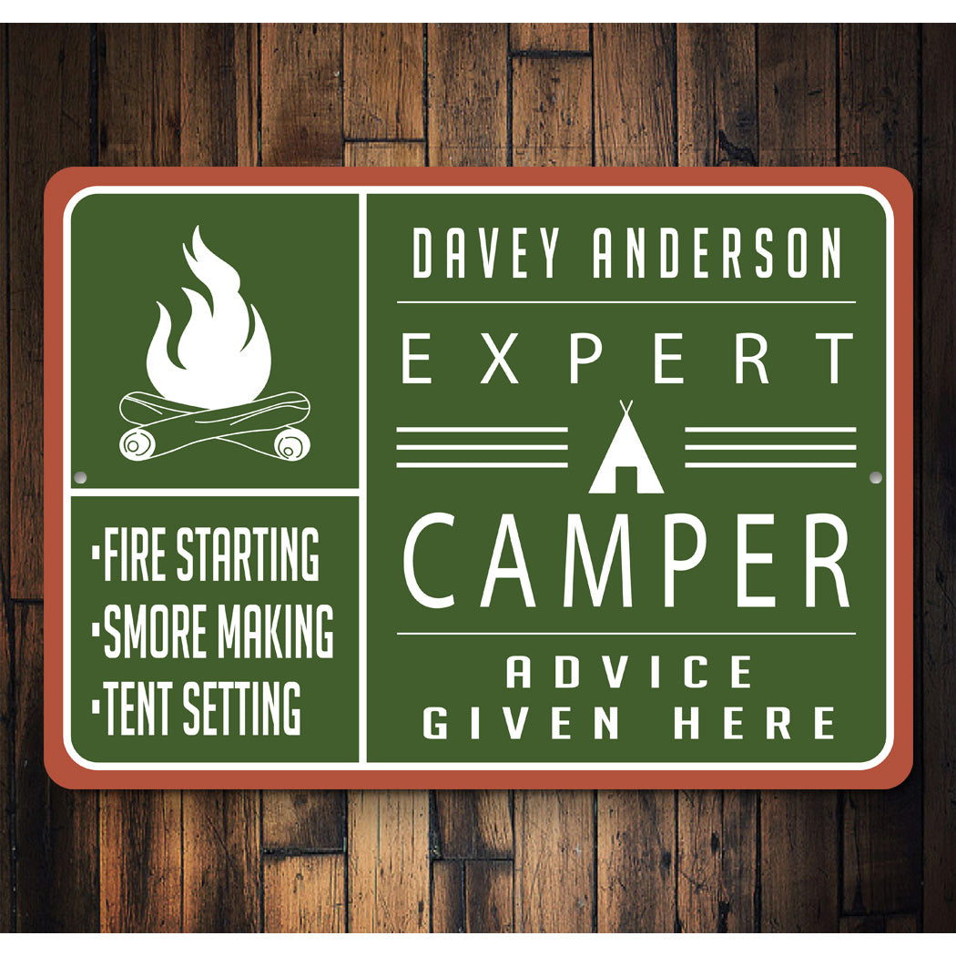 Expert Camping Advice Sign
