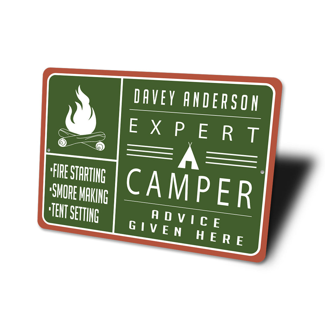 Expert Camping Advice Sign