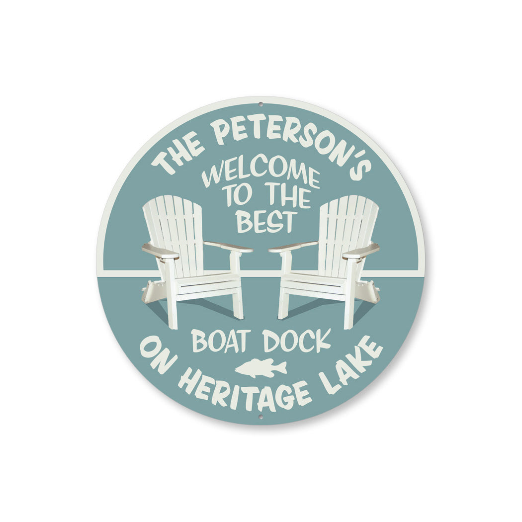Family Boat Dock Sign