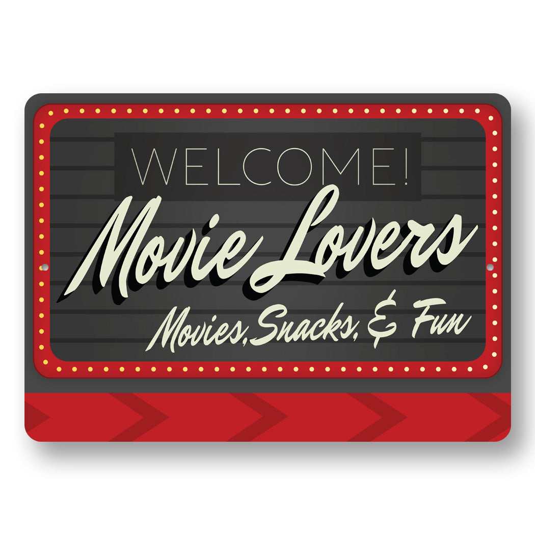 Welcome Movie Lovers Sign
