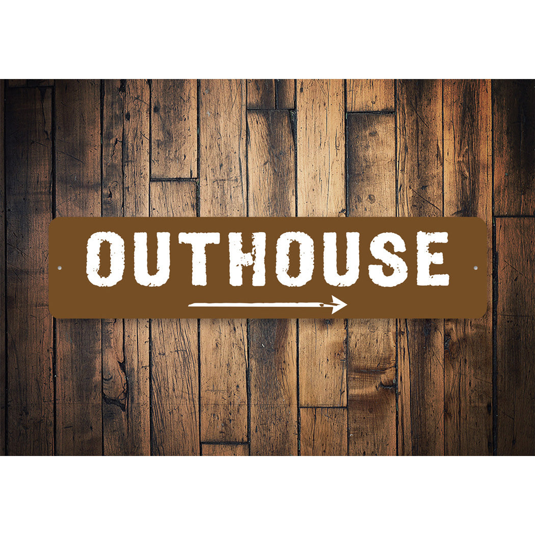 Outhouse Direction Sign