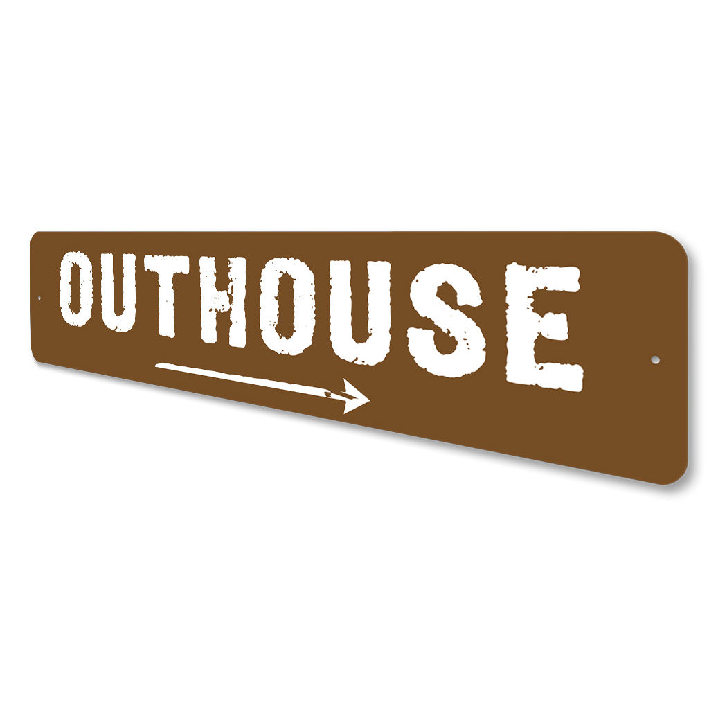 Outhouse Direction Sign