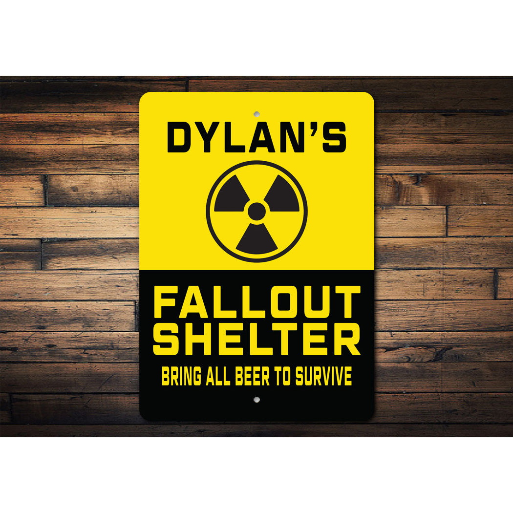 Funny Fallout Shelter Bar Sign