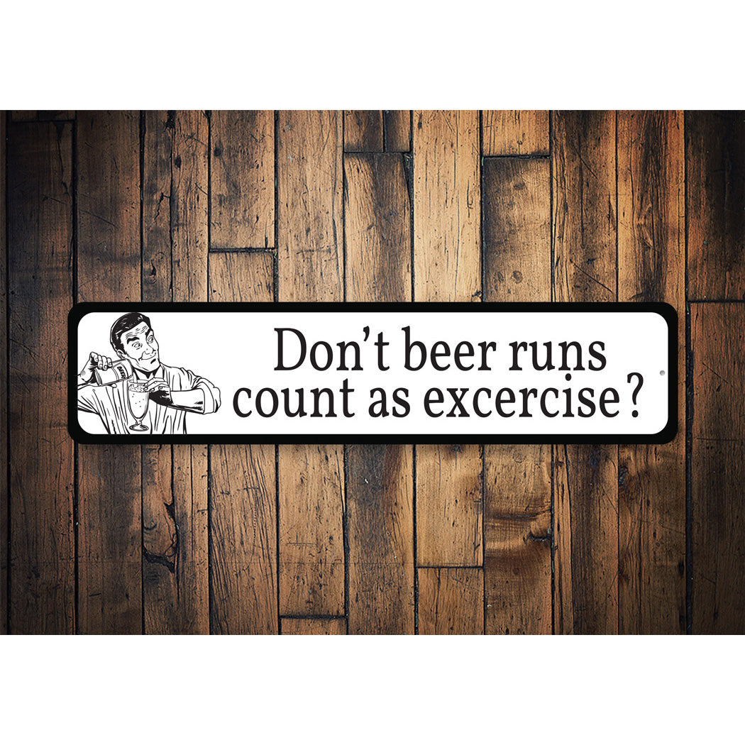 Beer Run Exercise Sign