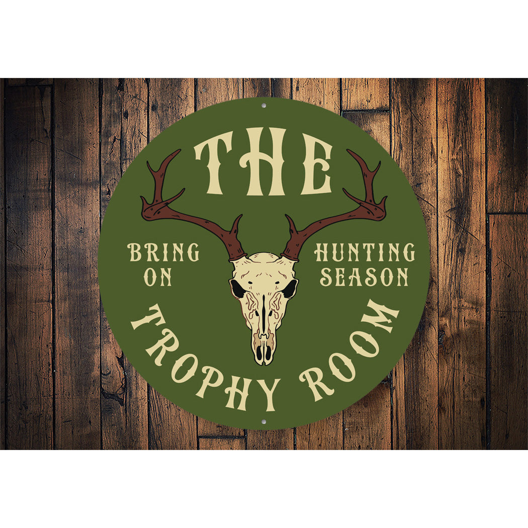 Hunting Trophy Room Sign