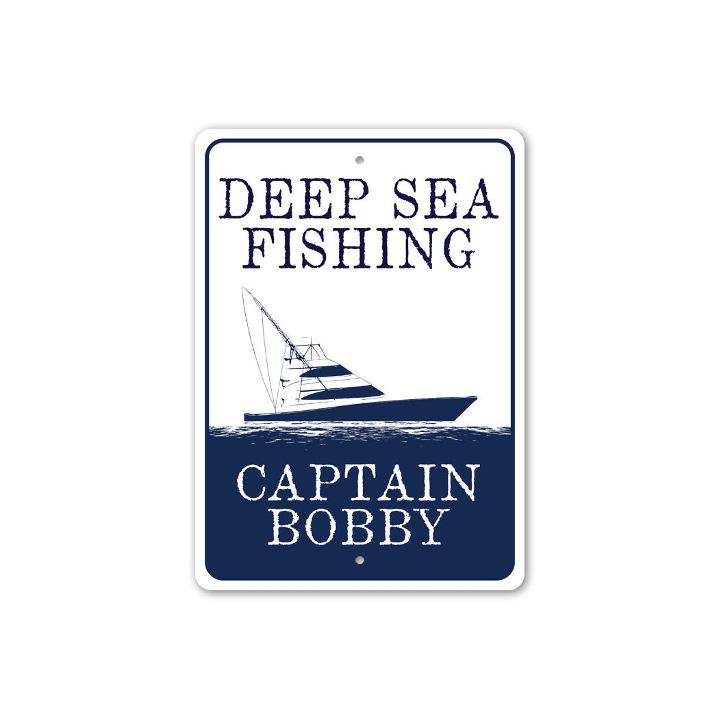 Deep Sea Fishing Captain Sign