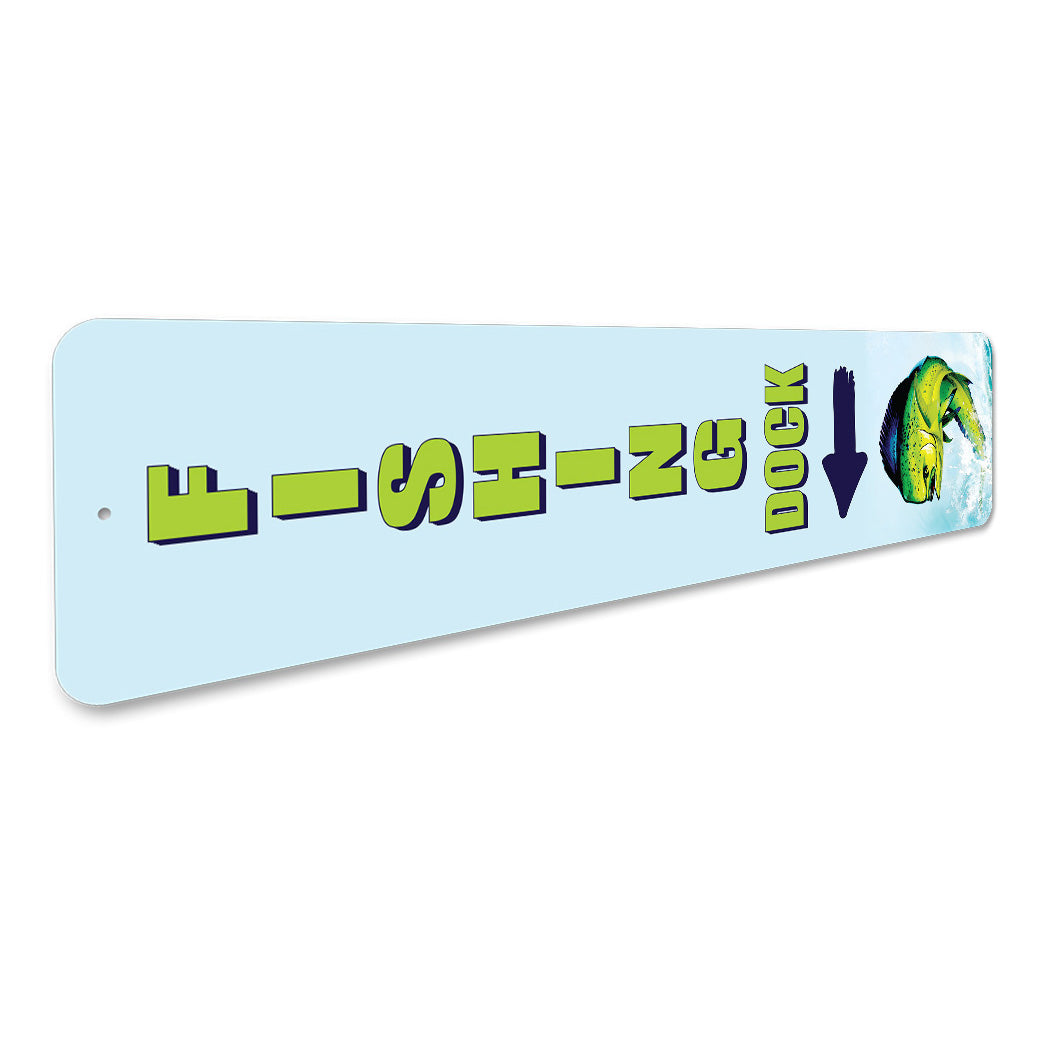 Fishing Dock Salt Water Sign