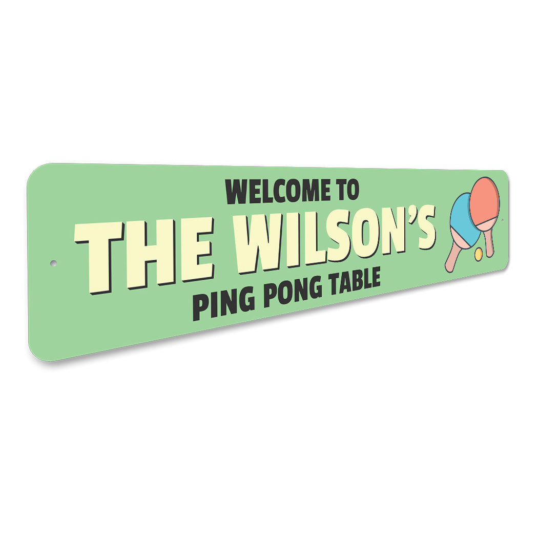 Retro Ping Pong Sign