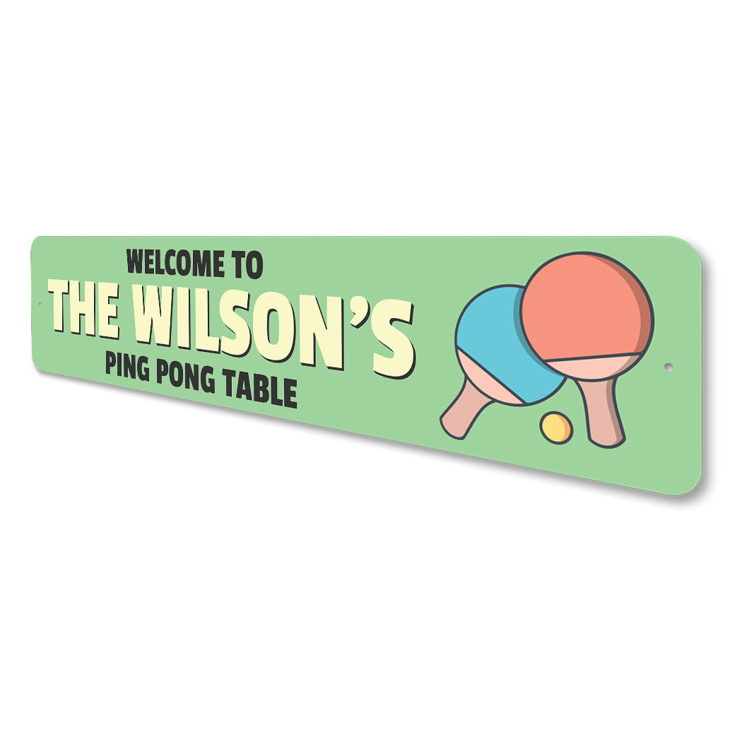 Retro Ping Pong Sign