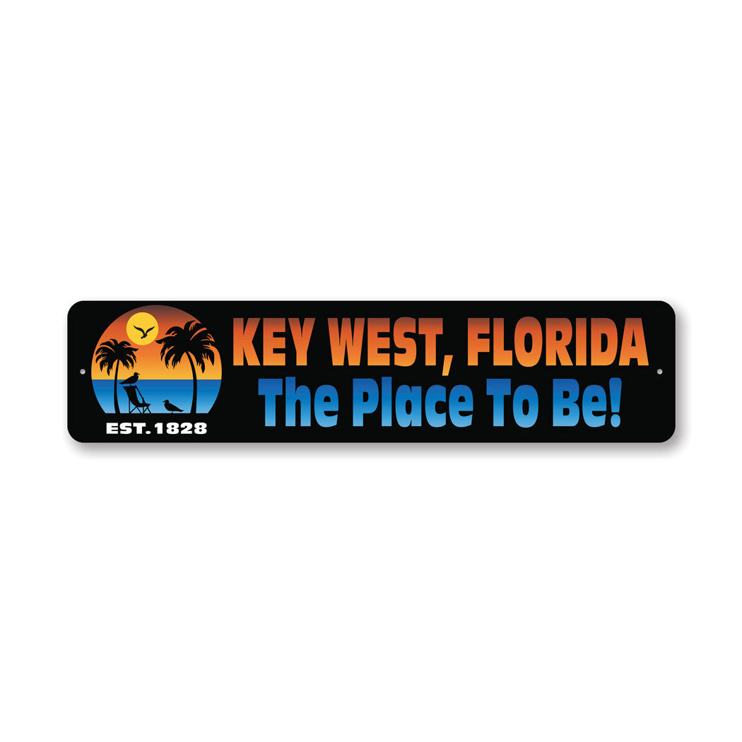 Custom Coastal Est Date Metal Sign
