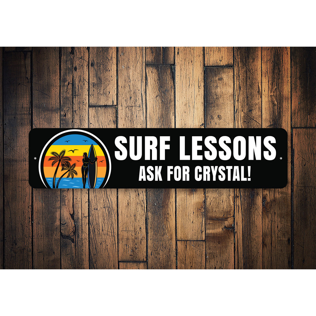 Surf Lesson Ask For Help Sign