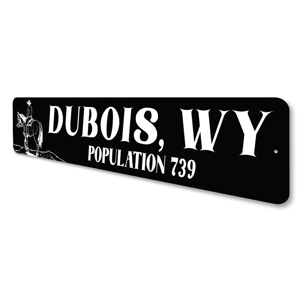 Small Town Population Western Sign