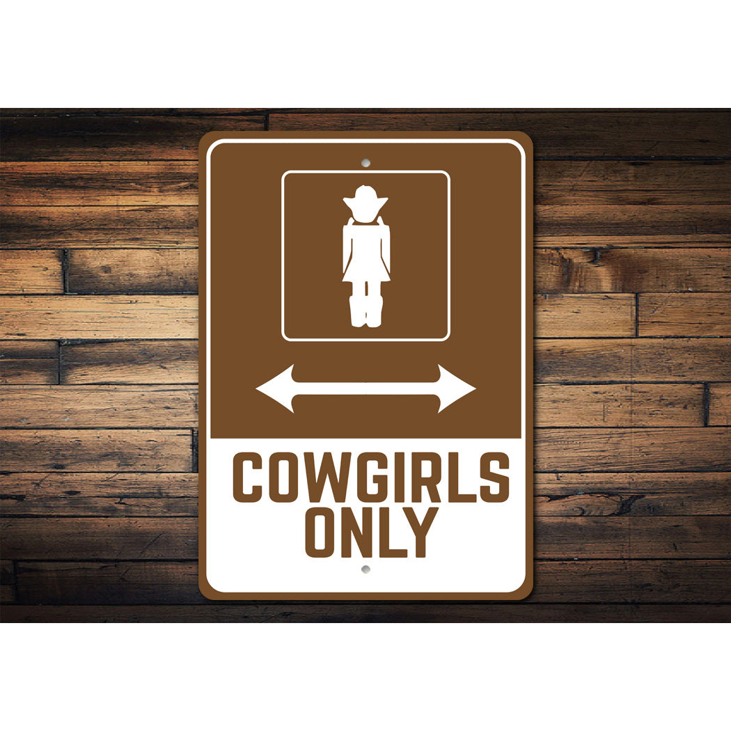 Cowgirl Parking Sign