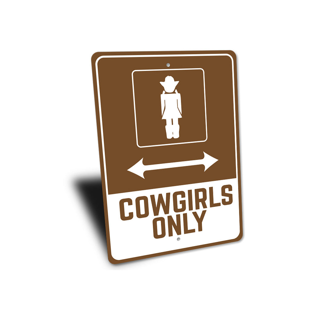 Cowgirl Parking Sign
