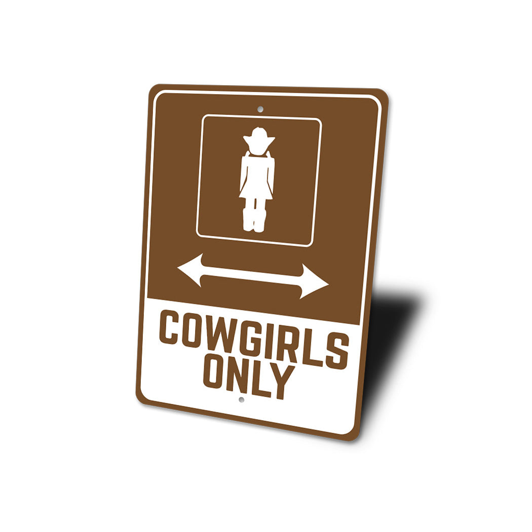 Cowgirl Parking Sign