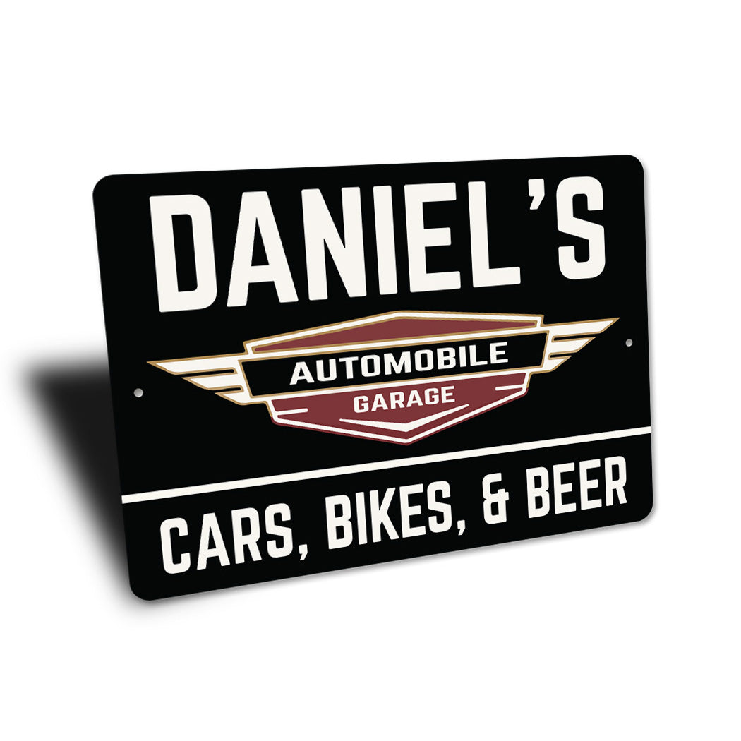 Custom Car And Bike Garage Sign