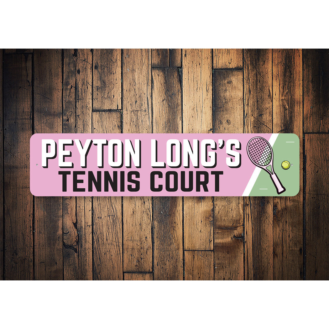 Custom Tennis Court Sign