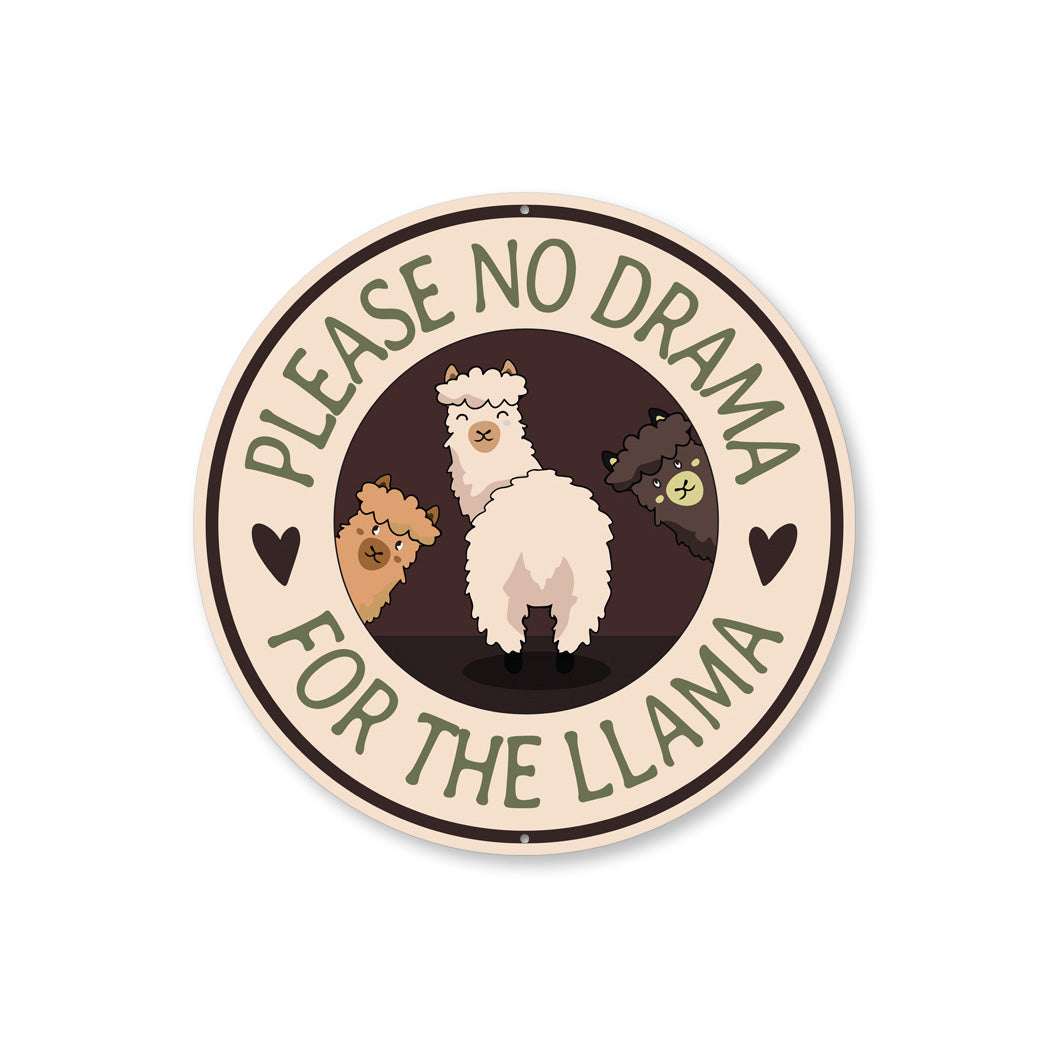 Funny Llama Farm Entrance Sign