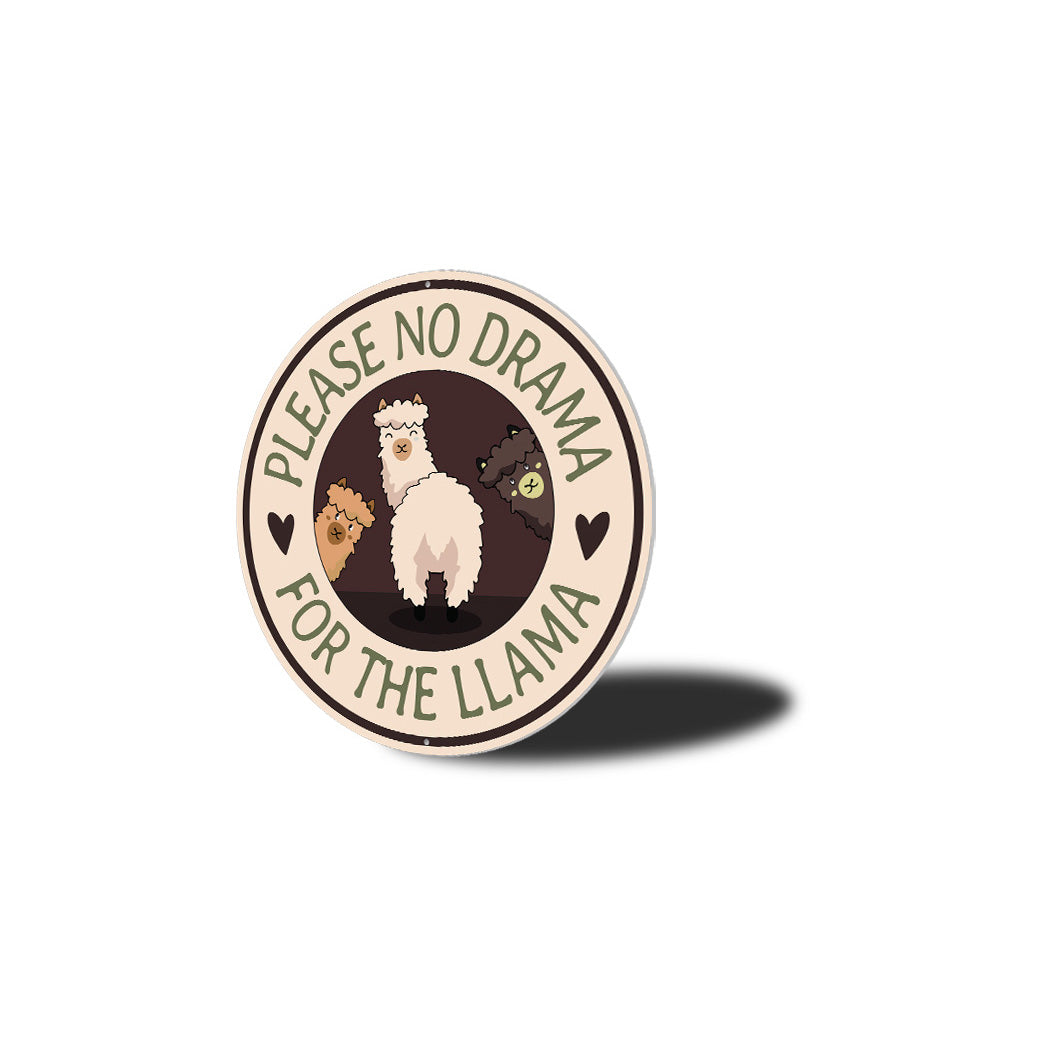 Funny Llama Farm Entrance Sign