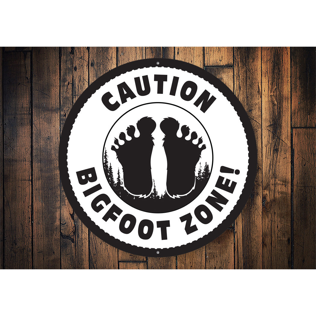 Caution Big Foot Zone Sign