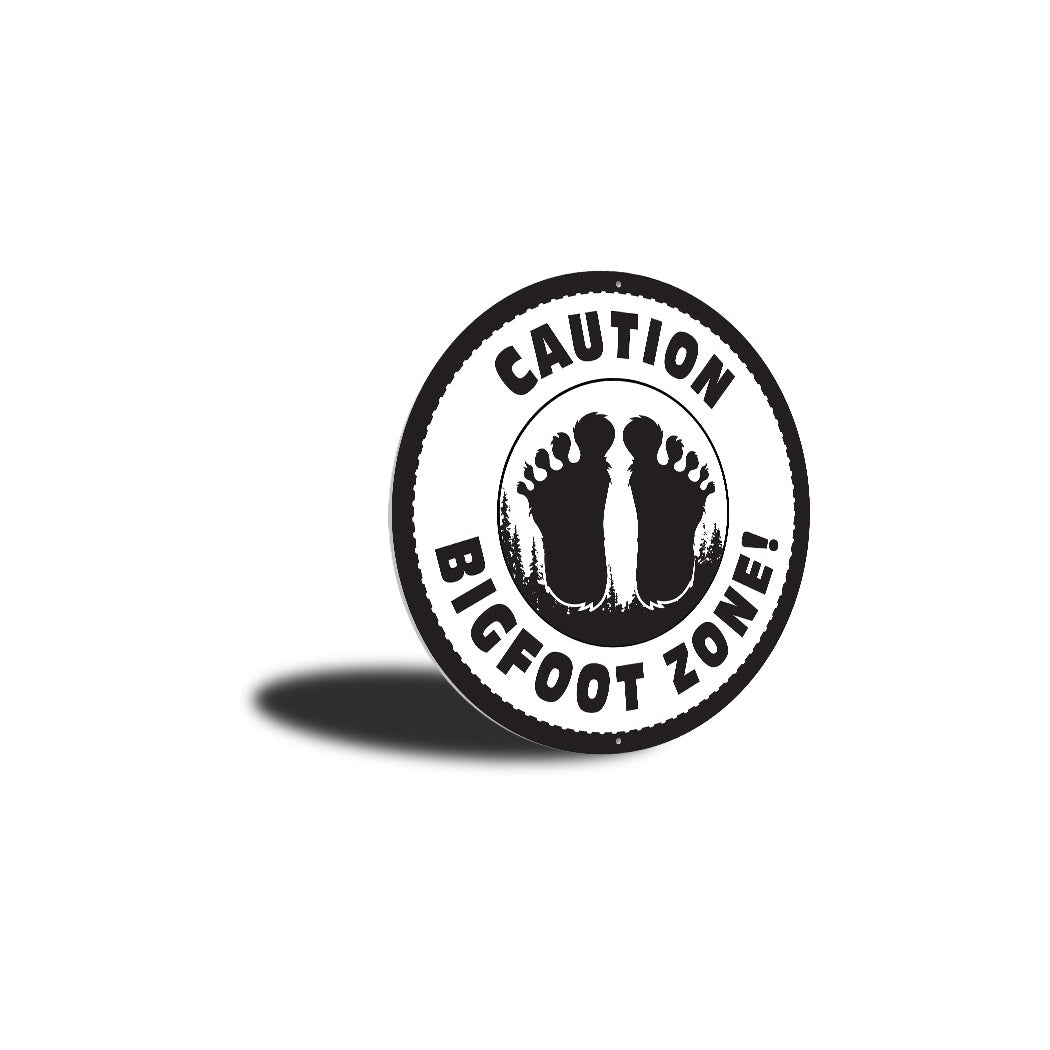 Caution Big Foot Zone Sign
