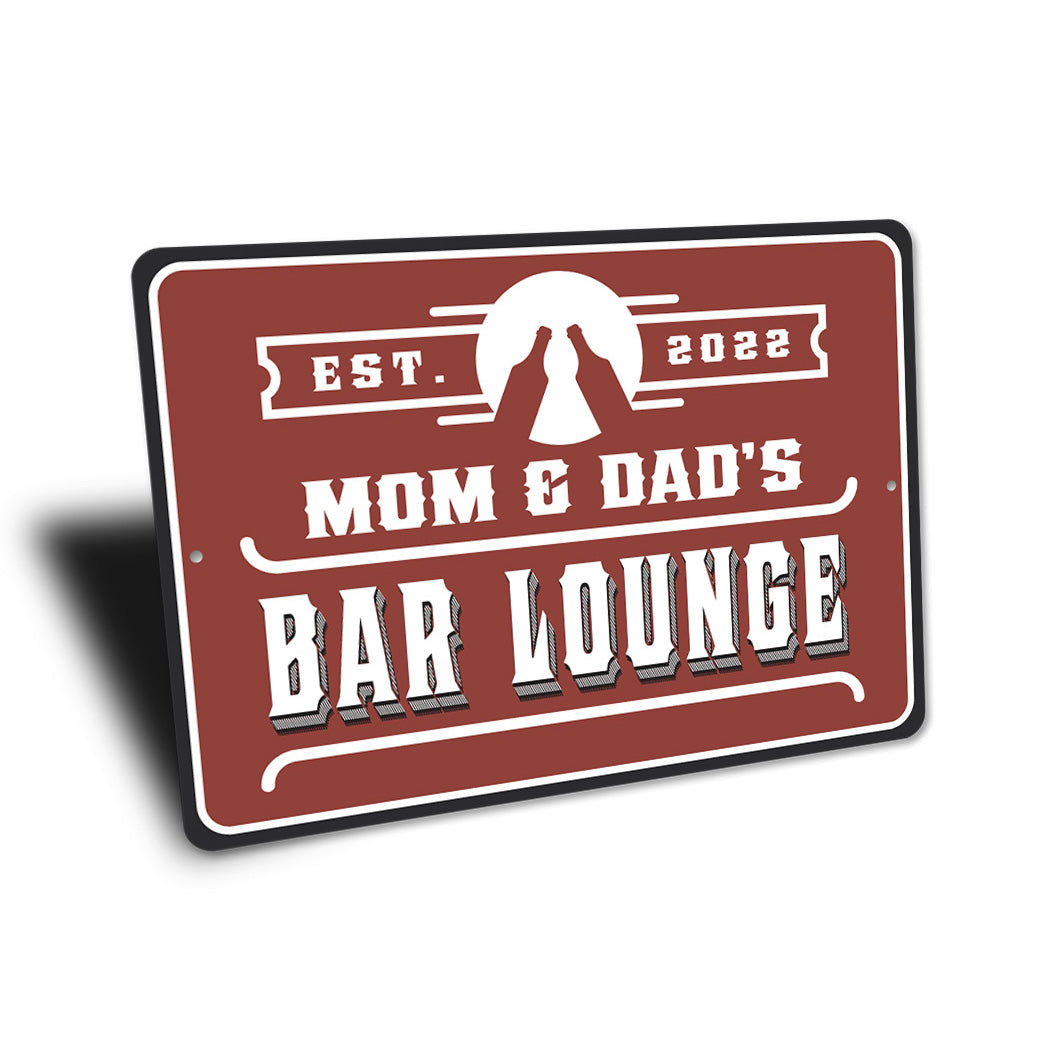 Vintage Dad And Mom Bar Sign