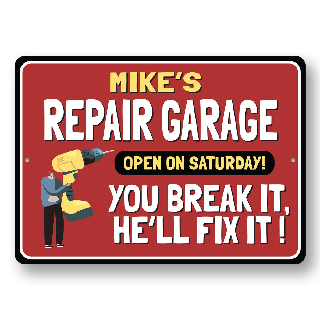 Retro Repair Garage Sign