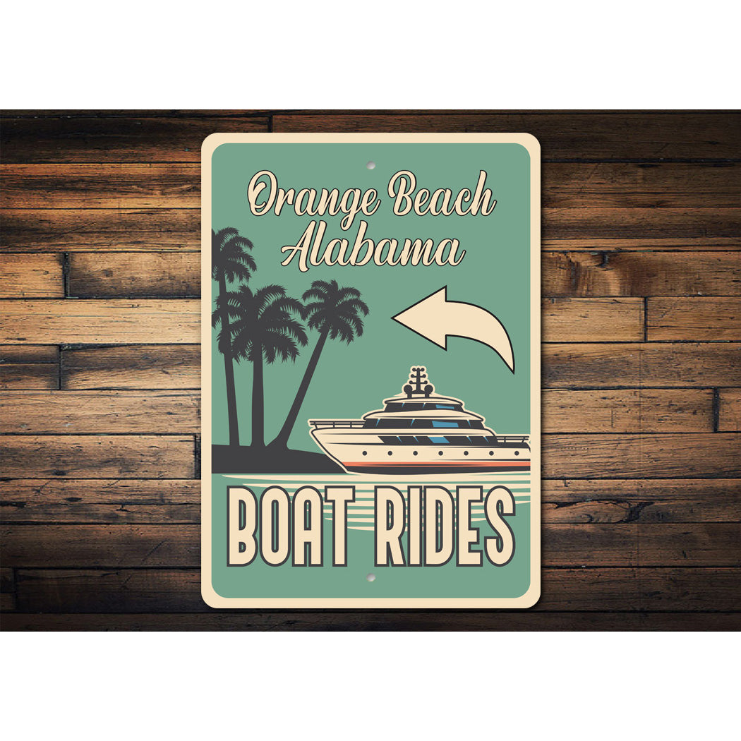 Coastal Water Boat Rides Sign
