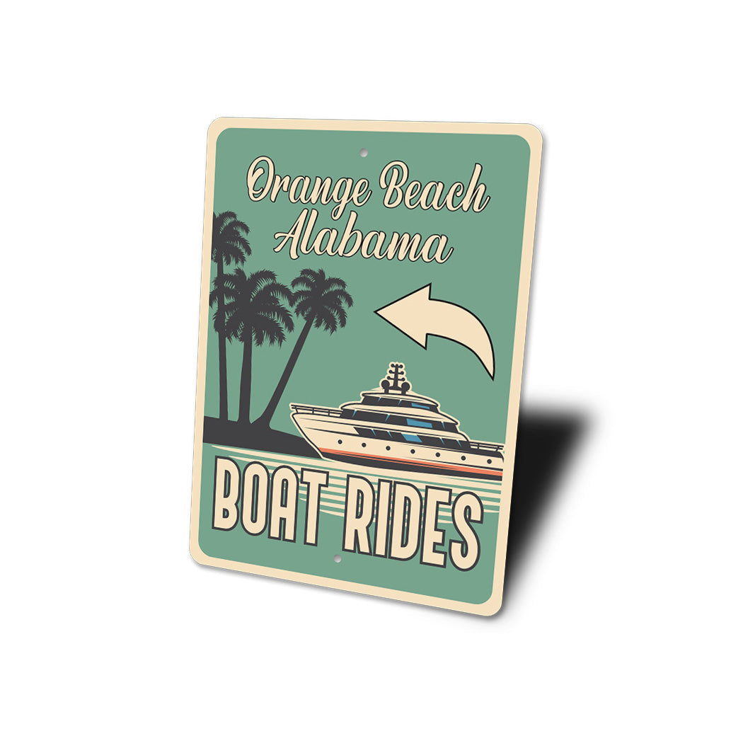 Coastal Water Boat Rides Sign