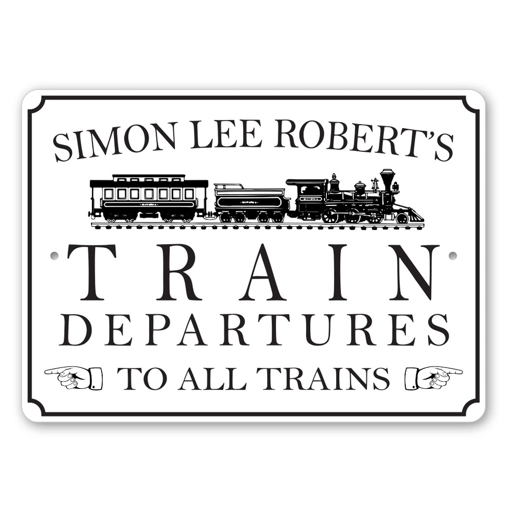 Custom Train Departure Sign