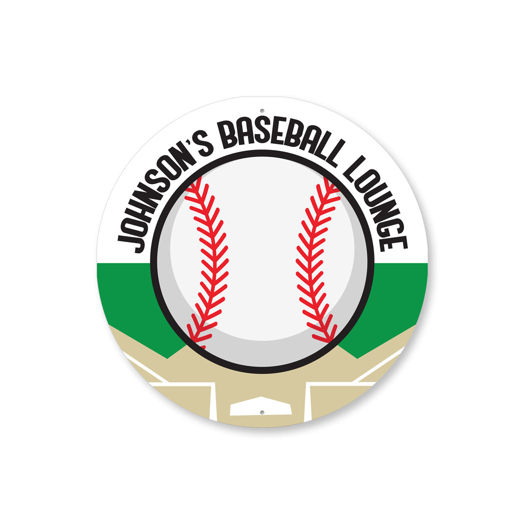 Custom Baseball Lounge Sign