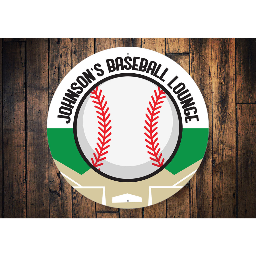 Custom Baseball Lounge Sign