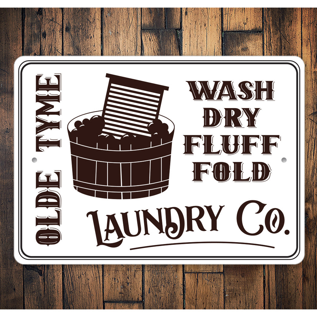 Old Time Laundry CO Sign
