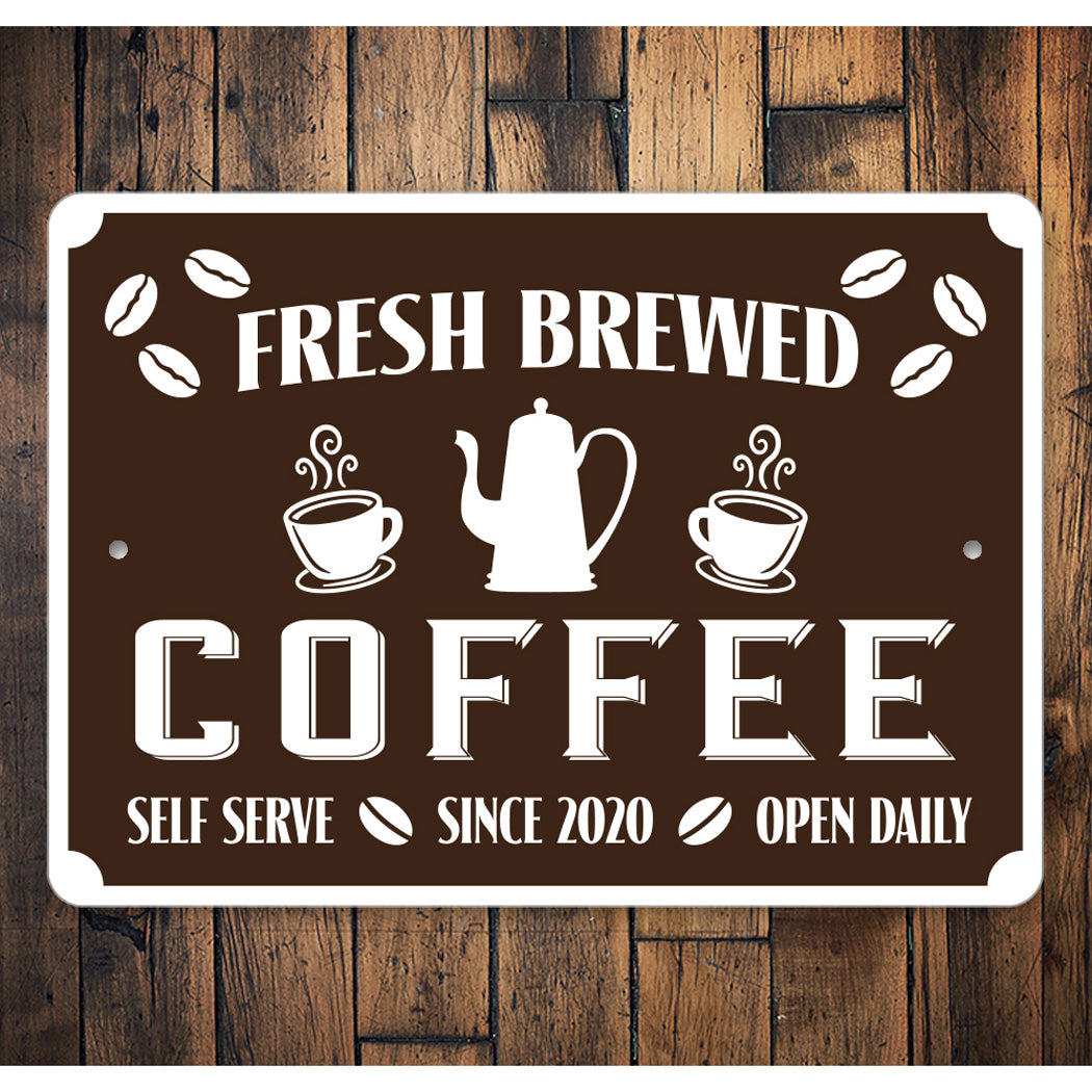 Fresh Bewed Coffee Sign