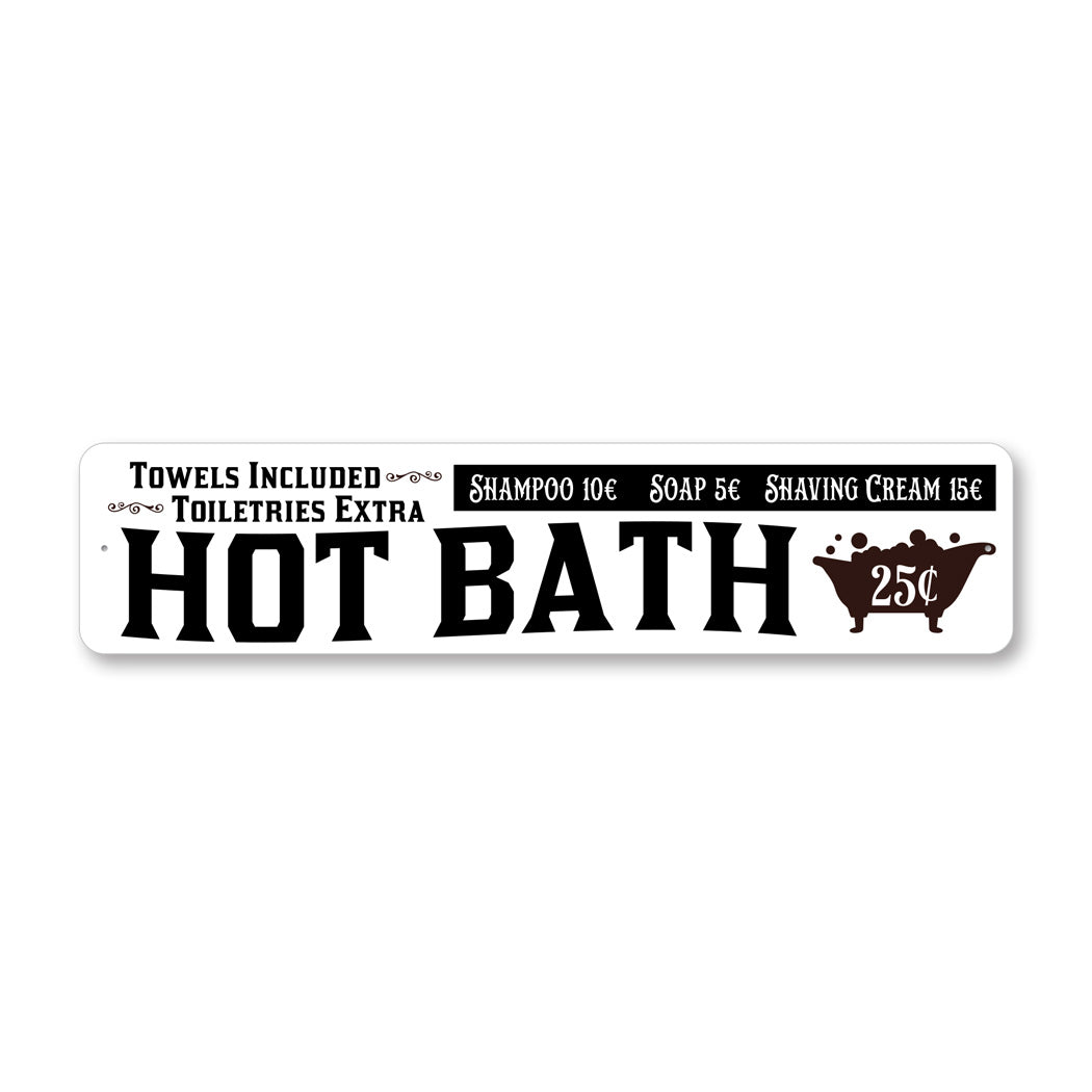 Vintage Hot Bath Sign
