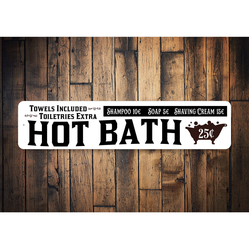 Vintage Hot Bath Sign