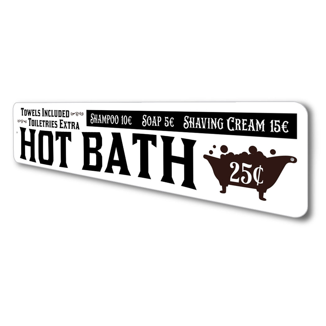 Vintage Hot Bath Sign