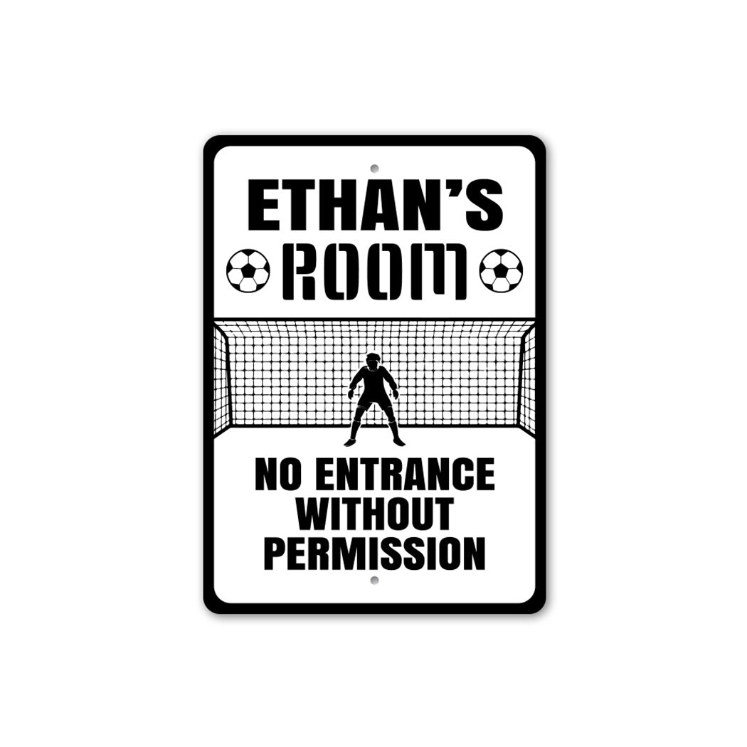 Kid Goalie Room Entrance Sign