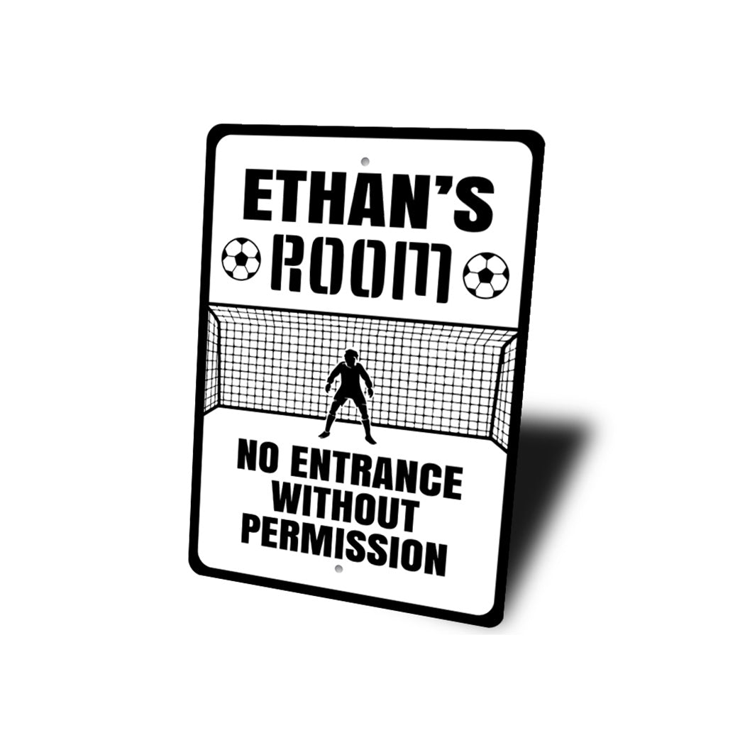 Kid Goalie Room Entrance Sign
