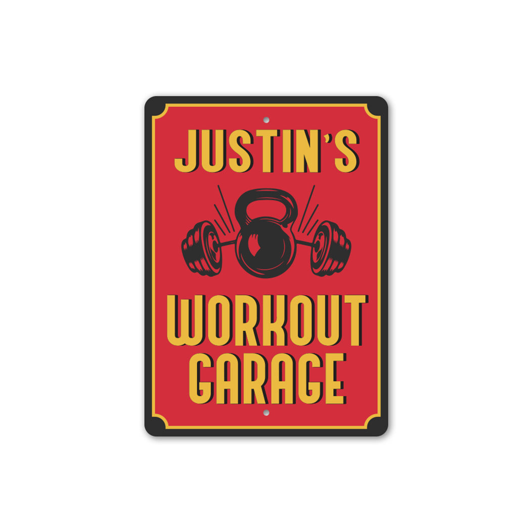 Workout Garage Personalized Sign