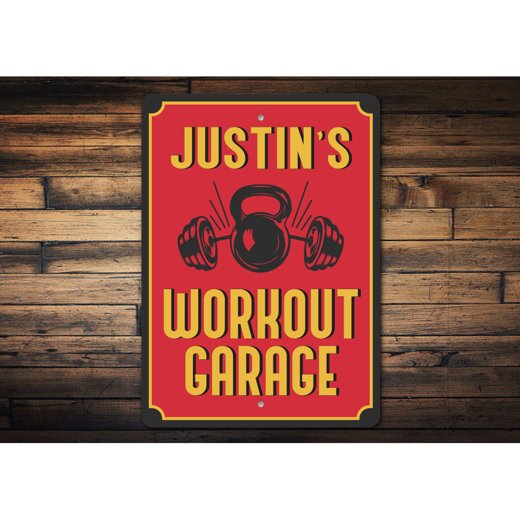 Workout Garage Personalized Sign
