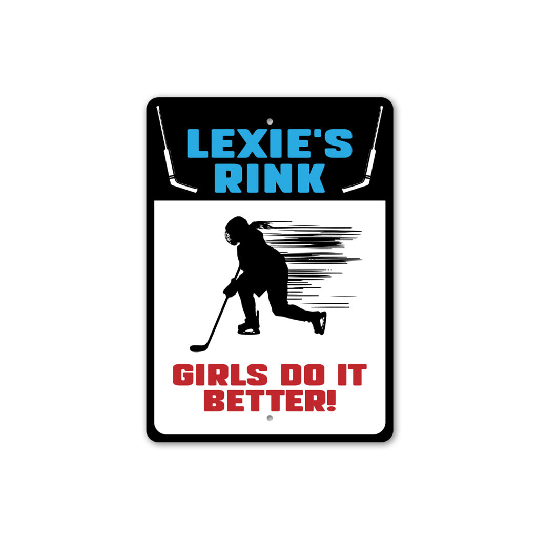 Personalized Hockey Rink Sign