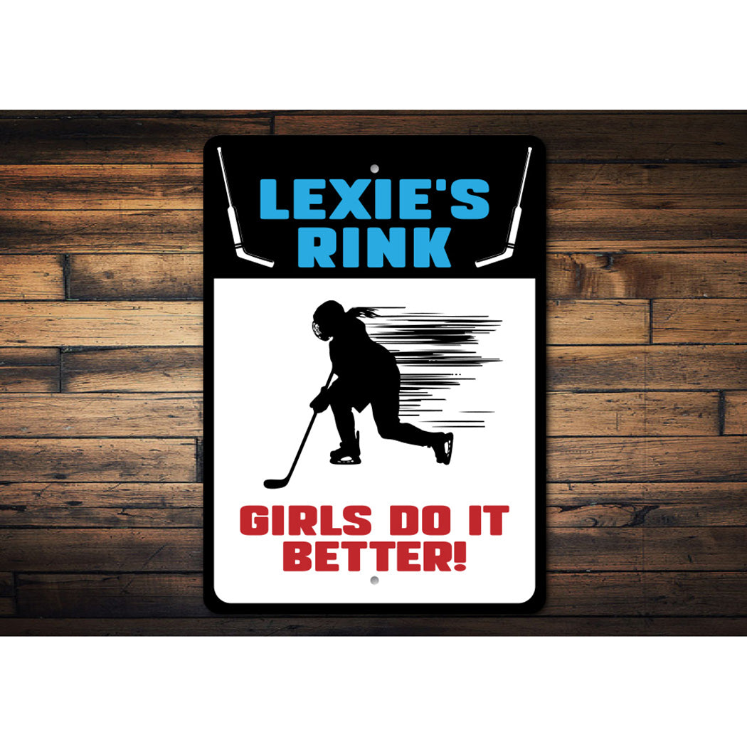 Personalized Hockey Rink Sign