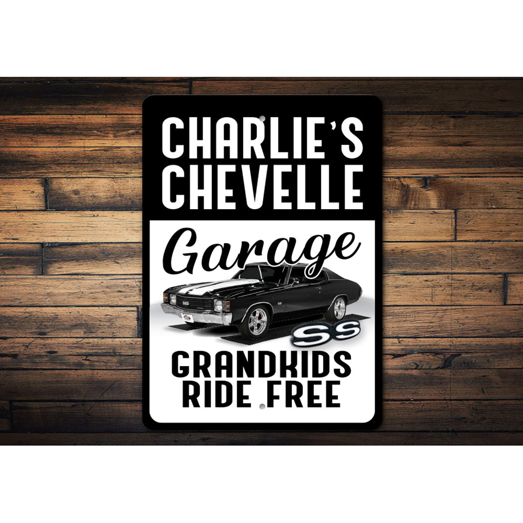 Chevelle Garage Kids Ride Free Sign